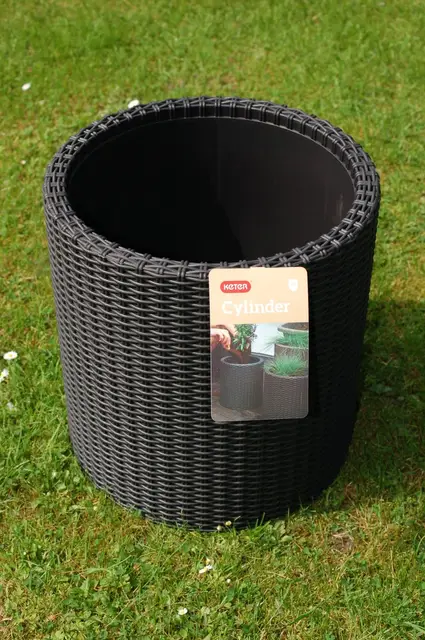 Keter Roue Pot de Fleurs Anthracite/Marron Plastique différentes Tailles (M)
