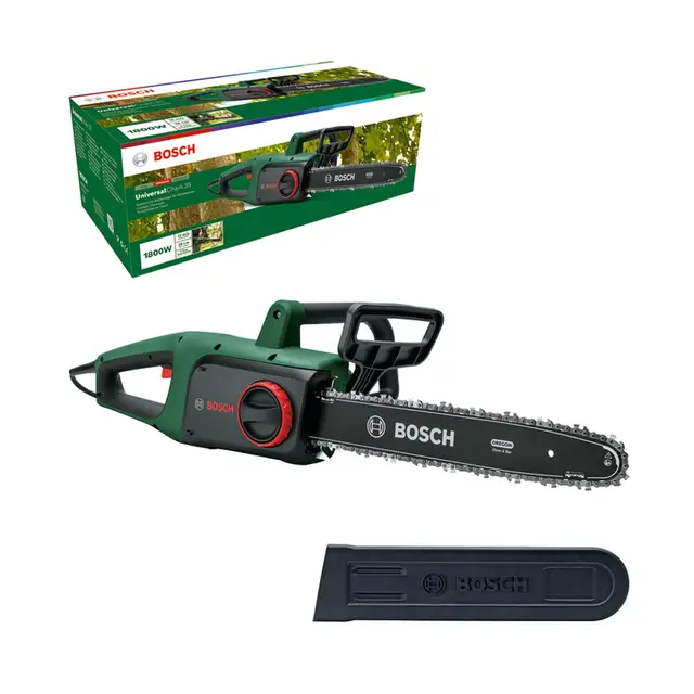 Bosch Tronçonneuse - UniversalChain 35 (1 800 W, légère : 4,2 kg, vitesse de chaîne : 12 m/s, dans carton)