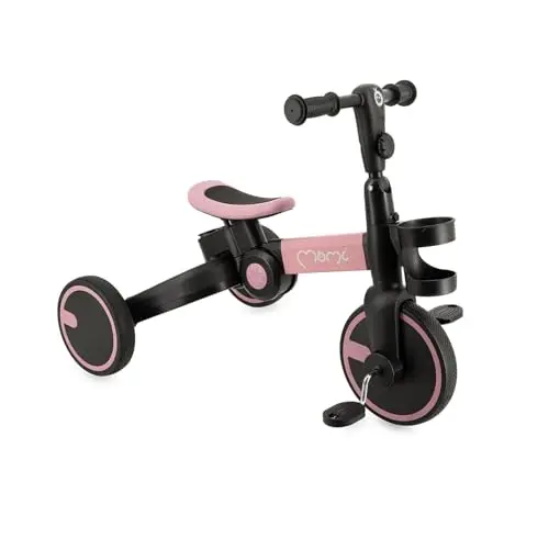 MoMi FILO Tricycle Enfant 3 en 1 Pliable - Vélo Enfant avec ou sans Pédales - Draisienne de 1 à 3 Ans - Selle réglable - Roues en EVA de 7 et 8 Pouces - Jusqu'à 25 kg