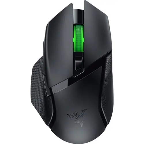 Razer Basilisk V3 X Hyperspeed - Souris Gaming sans Fil (Forme Ergonomique Iconique avec 9 Boutons Programmables, sans Fil HyperSpeed, Capteur Optique 5G Avancé de 18K) Noir