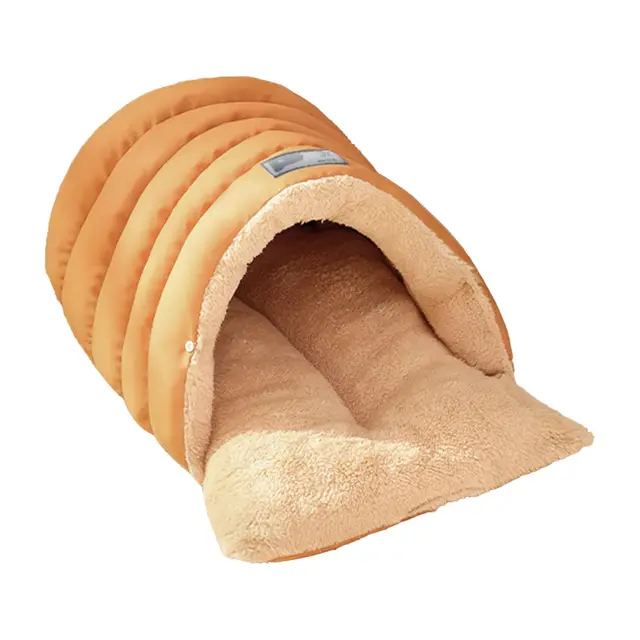Katzenbett Höhle - Weiches Halb Umschlossenes Haus - Katzenbaby Schlafsack Nest | Kätzchen Hund Schlafen Zuhause Reisen | Wohnzimmer Boden Hundezwinger Unterschlupf Innen, Plüsch Kuschelhöhle