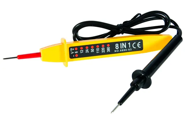 Electraline 58200 Testeur 8 Fonctions 6-400 V Noir/Jaune