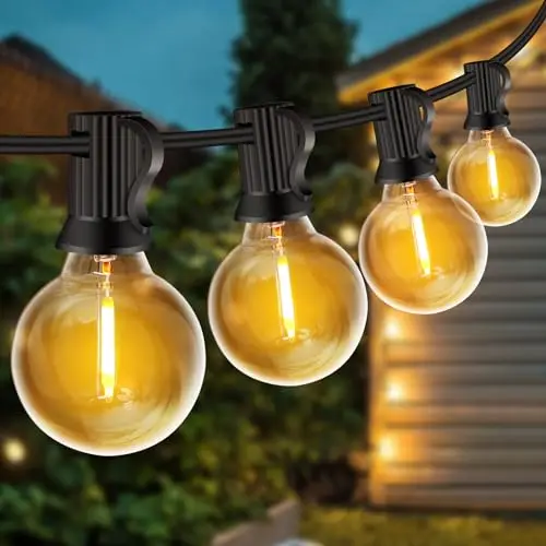 ZYRIVON Guirlande LED G40 Extérieure