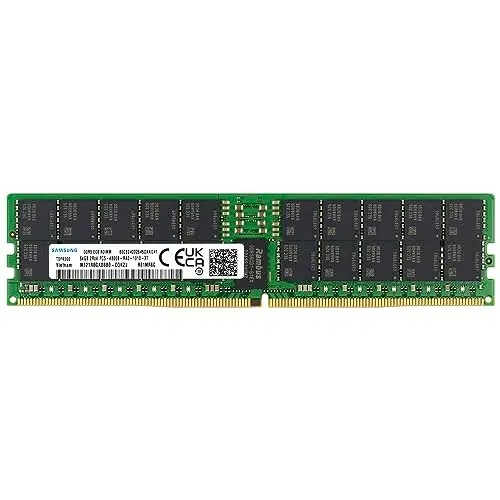 Samsung Mémoire RAM DDR5 4800 MHz PC5-38400 ECC RDIMM 2Rx4 (EC8 10x4) Dual Rank 1,1 V enregistré DIMM 288 broches pour serveur M321R8GA0BB0-CQK 64 Go