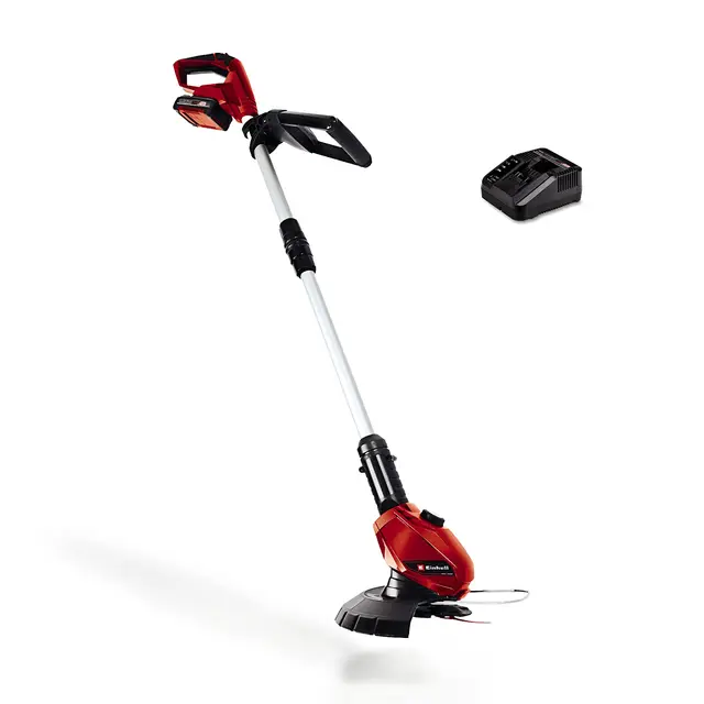 Einhell Coupe-Bordures sans Fil GE-CT 18 Li Kit Power X-Change (18V, Diamètre de Coupe Lame 24 cm, 20 Lames Plastiques incluses) Livré avec Batterie 2,0 Ah et Chargeur