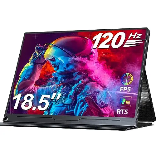UPERFECT 18,5 Pouces 120Hz Ecran Portable avec Display Mat IPS Full HD 1920 * 1080 USB C Mini HDMI pour Laptop PC Switch PS4/5 Xbo Raspb Pi, Boîtier Métallique, Moniteur Mobile Montage VESA
