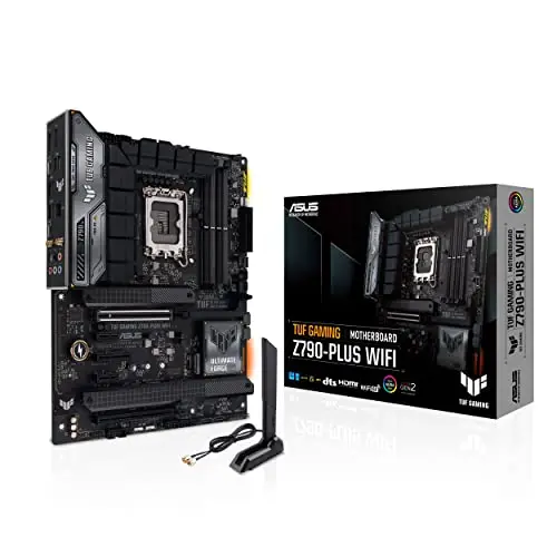 ASUS TUF Gaming Z790-PLUS Carte mère Intel LGA 1700 ATX (PCIe 5.0, Quatre M.2, 16+1 DrMOS, DDR5, 2,5 Go Ethernet, Wi-FI 6E, USB 3.2 Gen 2x2 Type C, Thunderbolt (USB4), Aura Sync, AEMP II)