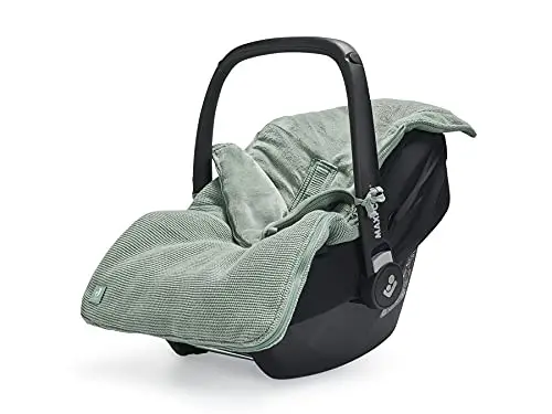 Jollein 025-811-65371 Chancelière tricotée pour siège bébé stonegreen 82 x 42 cm