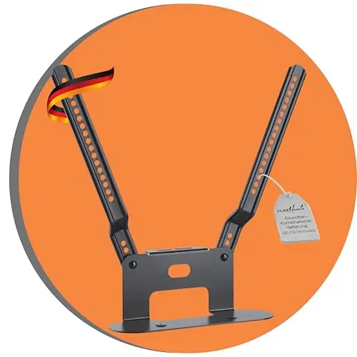 PureMounts PM-SOM-080 pour montage direct sur téléviseur compatible avec SONOS BEAM Barre de son, charge utile: 5 kg, noir