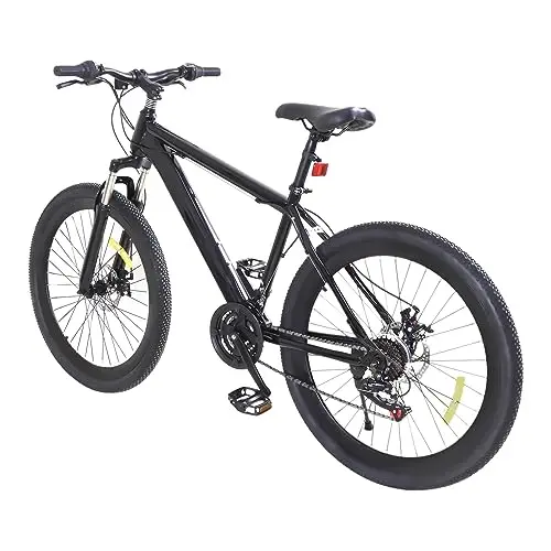 Vélo VTT 26 pouces pour homme, 21 vitesses, en acier au carbone, freestyle, hauteur réglable, avec freins à double disque pour homme/femme/garçon/fille