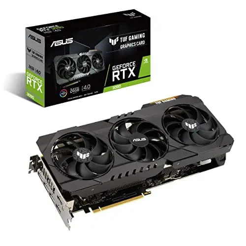 ASUS TUF Gaming NVIDIA GeForce RTX 3090 OC Edition Carte Graphique (PCIe 4.0, 24GB GDDR6X, HDMI 2.1, DisplayPort 1.4a, Ventilateurs à Double roulement à Billes, robustesse Militaire, GPU Tweak II)
