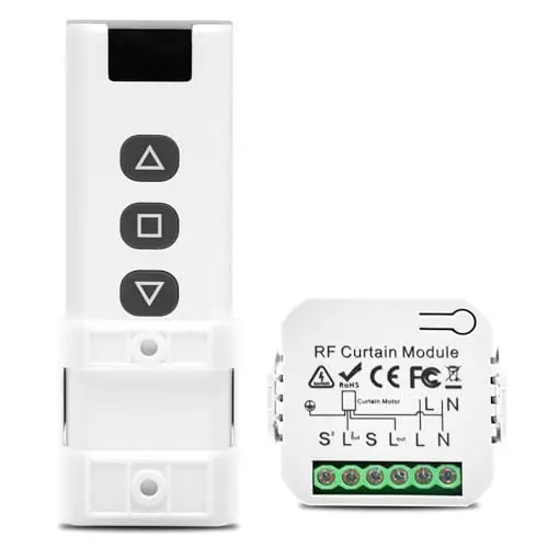 Kit de commande sans fil pour volets roulants, stores et auvents, avec télécommande RF et module récepteur, portée sans fil jusqu'à 100 m