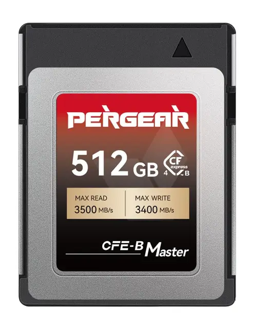 Pergear CFexpress 4.0 Type B 512 Go 3500 Mo/s Lecture 3400 Mo/s écriture Enregistrement vidéo 8K RAW Master Series pour R5/R5C