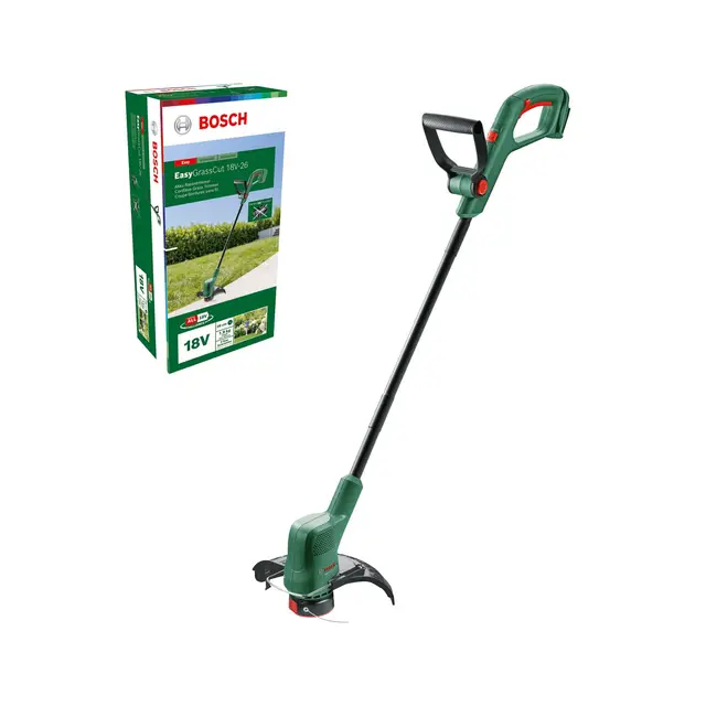 Bosch Coupe-Bordures à Batterie EasyGrassCut 18V-26 (sans Batterie, système 18 Volts, diamètre de Coupe : 26 cm, dans Une boîte)