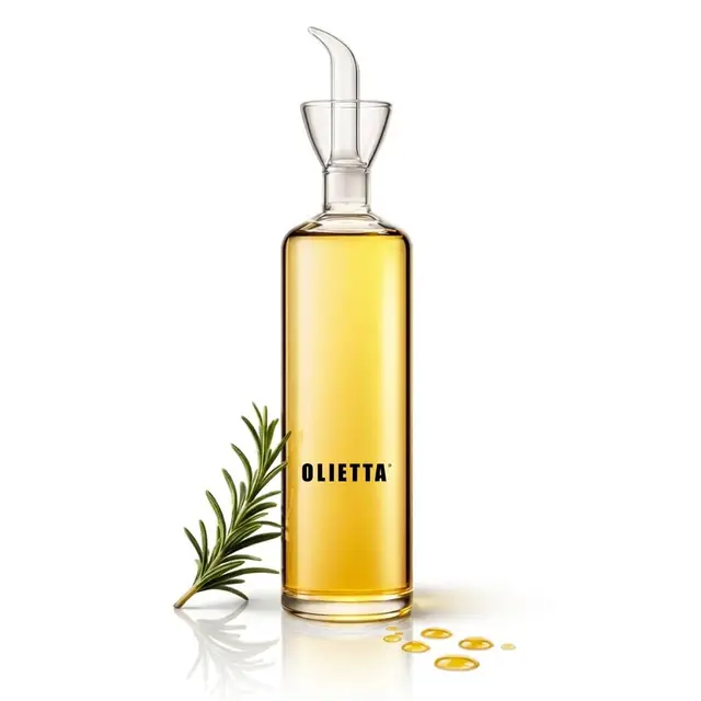 Olietta Bouteille Huile Olive bec Verseur Huilier en Verre pour Huile d'olive et Vinaigre de 500 ML - Anti-Goutte et Anti-fuites - Idéale pour Verser des Liquides - Facile à Nettoyer