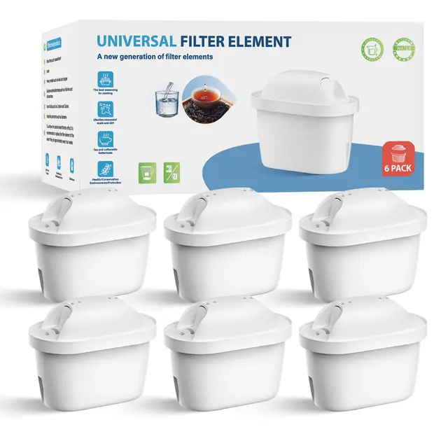 Lot de 6 Cartouches de Filtre à eau de, Remplacement pour Brita® Maxtra Pro® Maxtra+® Plus All-in-1, Remplacement Du Filtre à Eau Compatible avec Brita® Marella® Carafe Filtrante (6)