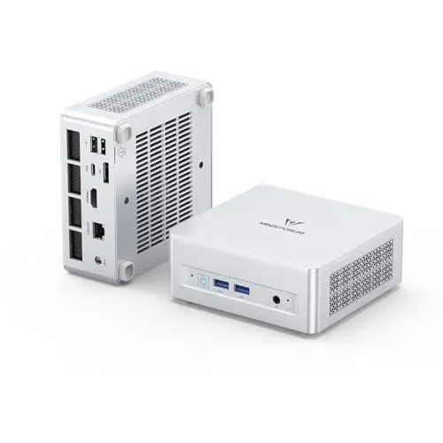 MINIS FORUM UM870 Slim Mini PC,AMD Ryzen 7 8745H Mini Computer (8C/16T, jusqu'à 4,9 GHz), 32 Go RAM DDR5 et 1 TB SSD PCIe 4.0, DP/HDMI 2.1/USB4, 4 x USB Type A,WIFI6E/BT5.2