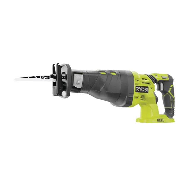 RYOBI - Scie Sabre Sans Fil 18V ONE+ R18RS-0 – Course 28mm, Fixation de Lame Sans Outil, Poignée Anti-Vibration – Idéale Démolition – Batterie Non Incluse