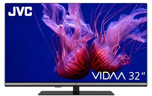 JVC QLED VIDAA LT-32VQF555D Téléviseur Full HD HDR avec Triple Tuner intégré LED Noir 32"