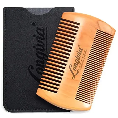 Longivia Peigne barbe en bois