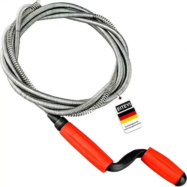 Furet Deboucheur Canalisation avec Manivelle, Furet Débouchage Canalisation Professionnel, Furet Deboucheur WC, Sonde de Debouchage, Furet Canalisation pour Les Travaux Manuels