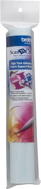 Brother Feuille Adhésive Haute Adhérence pour Tissu Blanc 30,5 x 30,5 cm