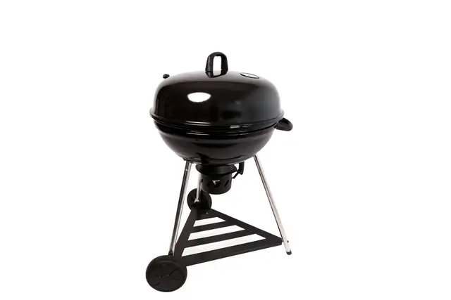 Cook'in Garden - Barbecue Charbon de Bois SMOK 60, Barbecue avec Couvercle Émaillé, Thermomètre Intégré, 8 Couverts, Récupérateur de Cendres, Système de Ventilation, pour Extérieur et Jardin