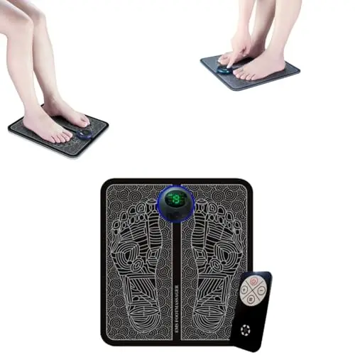 Masseur Plantaire Santevo Nmes, Masseur éLectrique Pied, Avec 8 Modes & 19 FréQuences RéGlables, Favorise La Circulation Sanguine, Soulage Les Douleurs Musculaires Pour La Jambe