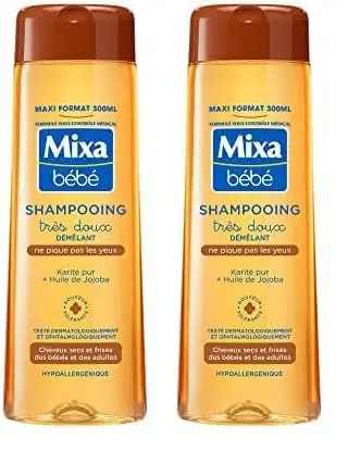 Mixa Bébé Shampooing Démêlant Très Doux Karité 300ml (Lot de 2)