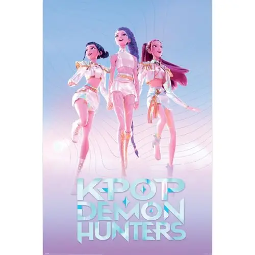 Pyramid International K-POP DEMON HUNTERS (HUNTRIX) Maxi poster 90 cm x 60 cm – Poster d'art mural non encadré pour la maison, la chambre à coucher ou le studio