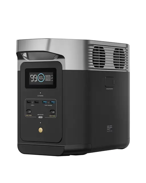 EcoFlow DELTA 2 Station électrique portable avec capacité évolutive de 1-3 kWh, batterie LFP, charge rapide, générateur solaire pour alimentation de secours domestique, balcon, camping et camping-cars