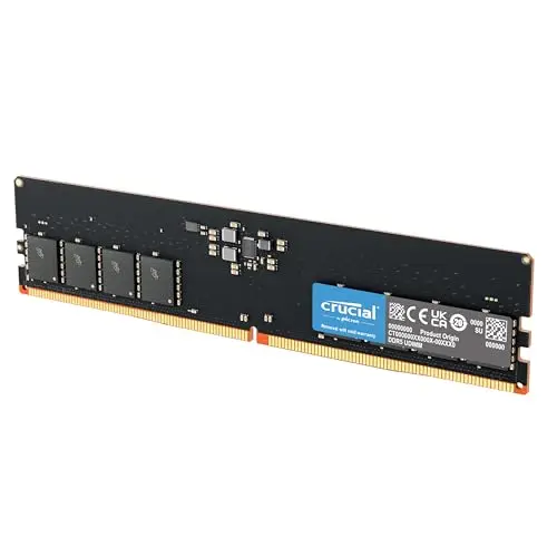 Crucial RAM DDR5 64Go 5600MHz, PC Mémoire (ou 5200MHz / 4800MHz) CL46 - CT64G56C46U5