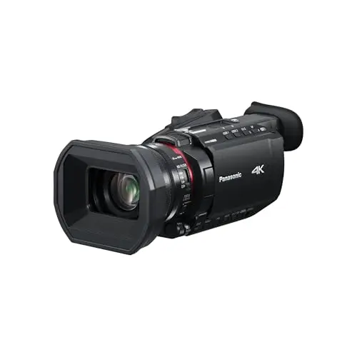 Panasonic X1600 | Caméscope Semi-Pro 4K (Qualité vidéo 4K 60p 10bit Interne, Zoom Optique 24x, Grand Angle 25mm, Stabilisé, Viseur inclinable, Ecran Tactile orientable, Live Streaming, USB-C) Noir