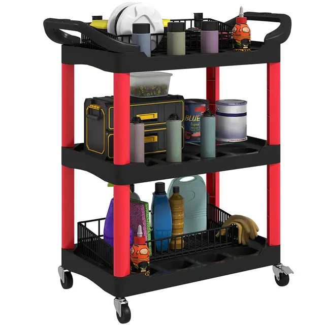 HOMCOM Chariot d'atelier 3 Niveaux