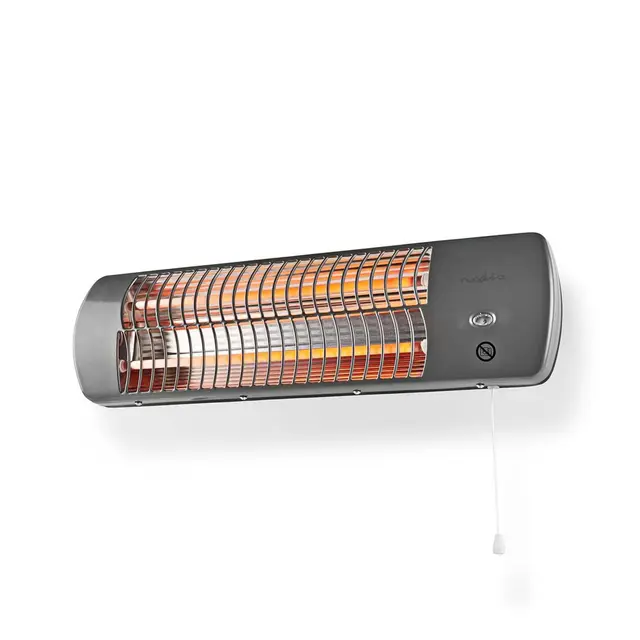 Nedis HTBA10GY Chauffage de salle de bain | 1200 W | Thermostat réglable | 2 modes de chaleur | X4 | Gris