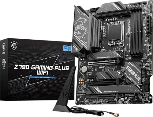MSI Z790 Gaming Plus Carte mère WiFi-AMZ Gaming (Prend en Charge Les processeurs Intel 14e/13e/12e génération, LGA 1700, DDR5, PCIe 5.0, emplacements M.2, LAN 2,5 Gbit/s, USB 3.2 Gen2, Wi-FI 6E,