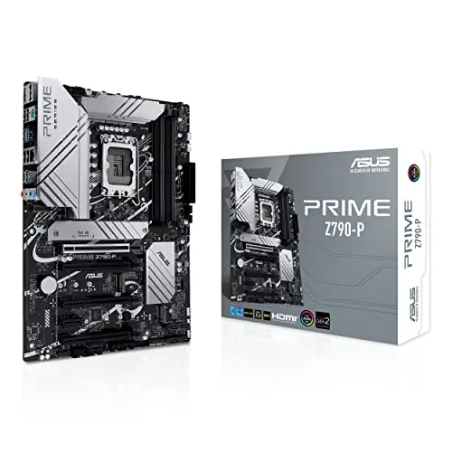 ASUS Prime Z790-P – Carte mère Intel LGA 1700 ATX (14+1 DrMOS, PCIe 5.0, 3 x M.2, DDR5, Realtek 2.5 GB LAN, HDMI, Display Port, USB 3.2 Gen 2x2 Type-C, Thunderbolt, USB4, Arua Sync RGB)