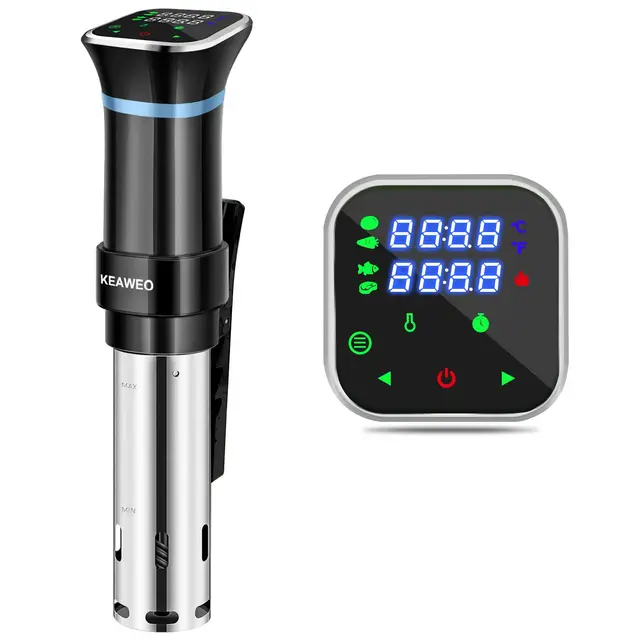 Cuiseur Sous Vide Cuisson Sous Vide Imperméable à l'eau,Calculateur d'Immersion de Cuisinière,Thermostat Réglable pour un Contrôle Précis de la Température Écran tactile LCD Recettes Incluses