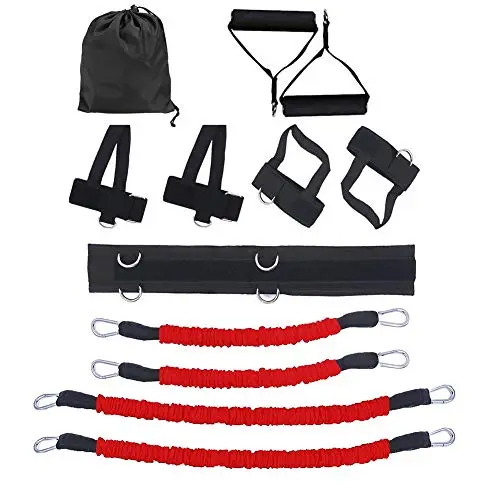 WANGQI Bandes de fitness Sling Trainer Set de bandes de résistance pour la maison, la gym, les jambes, la taille, les jambes, la boxkick