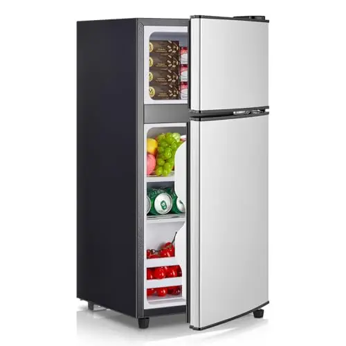 FOHERE Mini Réfrigérateur Congélateur 2 Portes 76 L