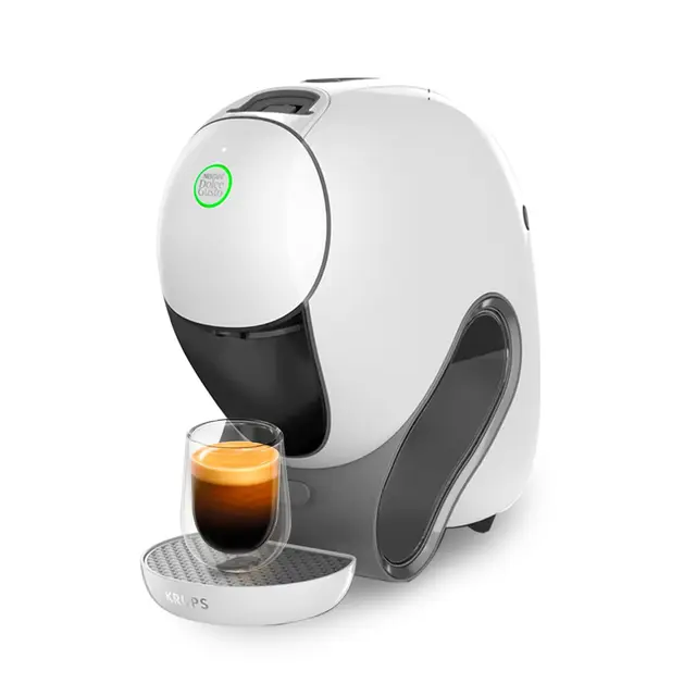 Nescafé Dolce Gusto NEO CAFFE - Machine À Café KRUPS pour Dosettes Compostables - Technologie Brevetée SmartBrew 3-En-1 - Cafetière Connectée - Cafés noirs, KP830110, Blanc