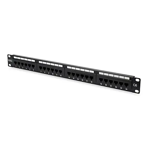 DIGITUS panneau de brassage 19",cat.6 classe E, 24xRJ45,noir