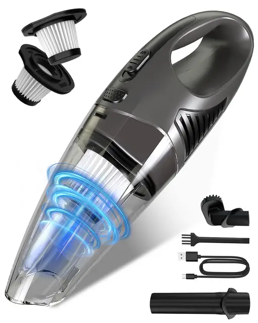TANYO Aspirateur à Main sans Fil, 11000PA Aspirateur Voiture Puissant avec Moteur sans Brosse, 4 en 1 Aspirateur de Table avec Filtre HEPA, Mini Aspirateur pour la Maison, Le Bureau, la Cuisine