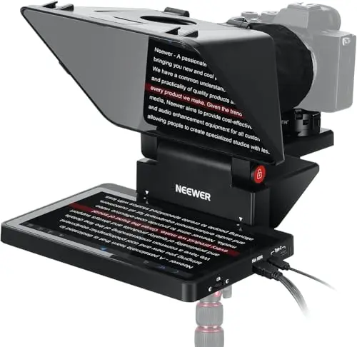 NEEWER 2 en 1 Téléprompteur 11" avec écran pour Windows MacOS, Mise en Miroir d'écran, Portable pour Appareil Photo Téléphone Portable Webcam pour Diffusion Direct Youtube Twitch Conférence, X11+TM8