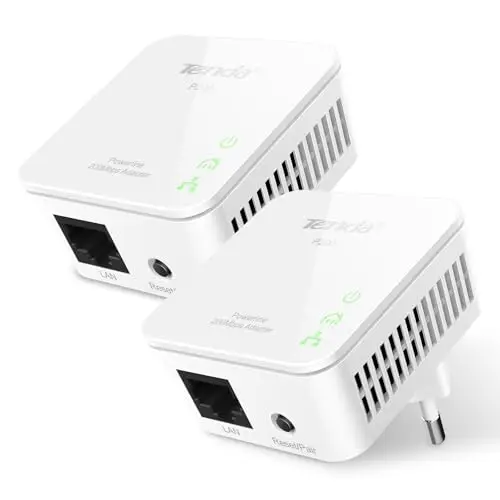 Tenda P200 Kit CPL AV200 Mbps, Prises CPL Fibre avec Port Ethernet, HomePlug AV, Plug & Play, Économie d’Énergie
