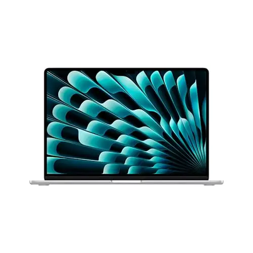 Apple MacBook Air 15 Pouces Ordinateur Portable avec Puce M4 : Conçu pour Apple Intelligence, Écran Liquid Retina de 15,3 Pouces, Mémoire unifiée de 16 Go, Stockage SSD de 256 Go, Touch ID ; Argent