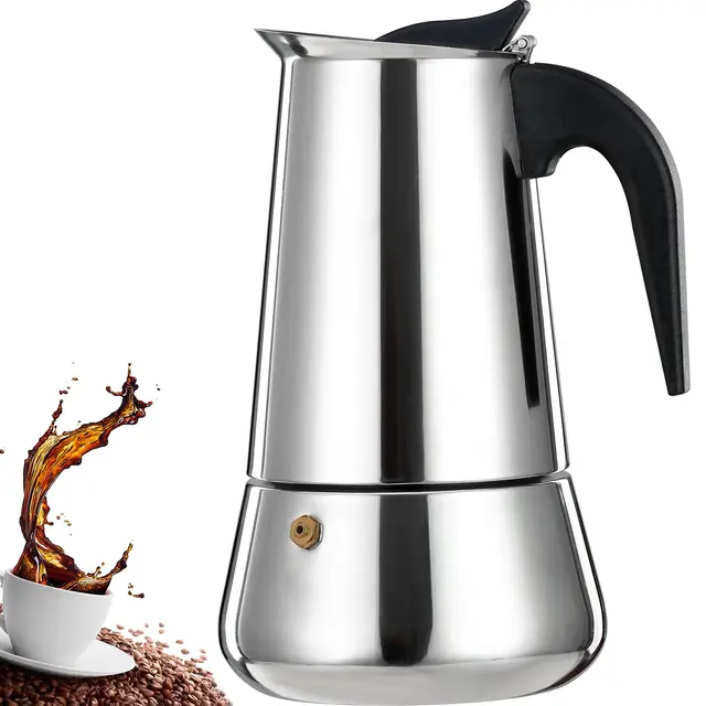 DITOSH Cafetière Moka Inox 4 Tasses 200 ml