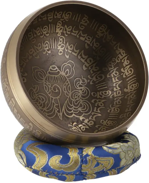 Guru-Shop Klangschale Avec la Gravure du Népal 12 cm, Bols Chantants et Accessoires