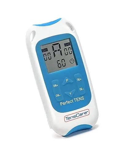TensCare - Perfect Tens, Appareil de soulagement de la douleur, 16 modes, double canal, thérapie facile à utiliser et efficace pour la douleur chronique