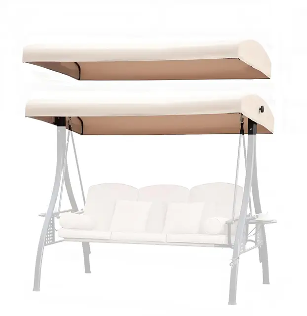 Sonnendach für Schaukel – Ersatzdach für 23Sitzer Gartenschaukel einfach zu montierendes Vordach Dachplane für Hollywoodschaukel (158 x 118 cm)
